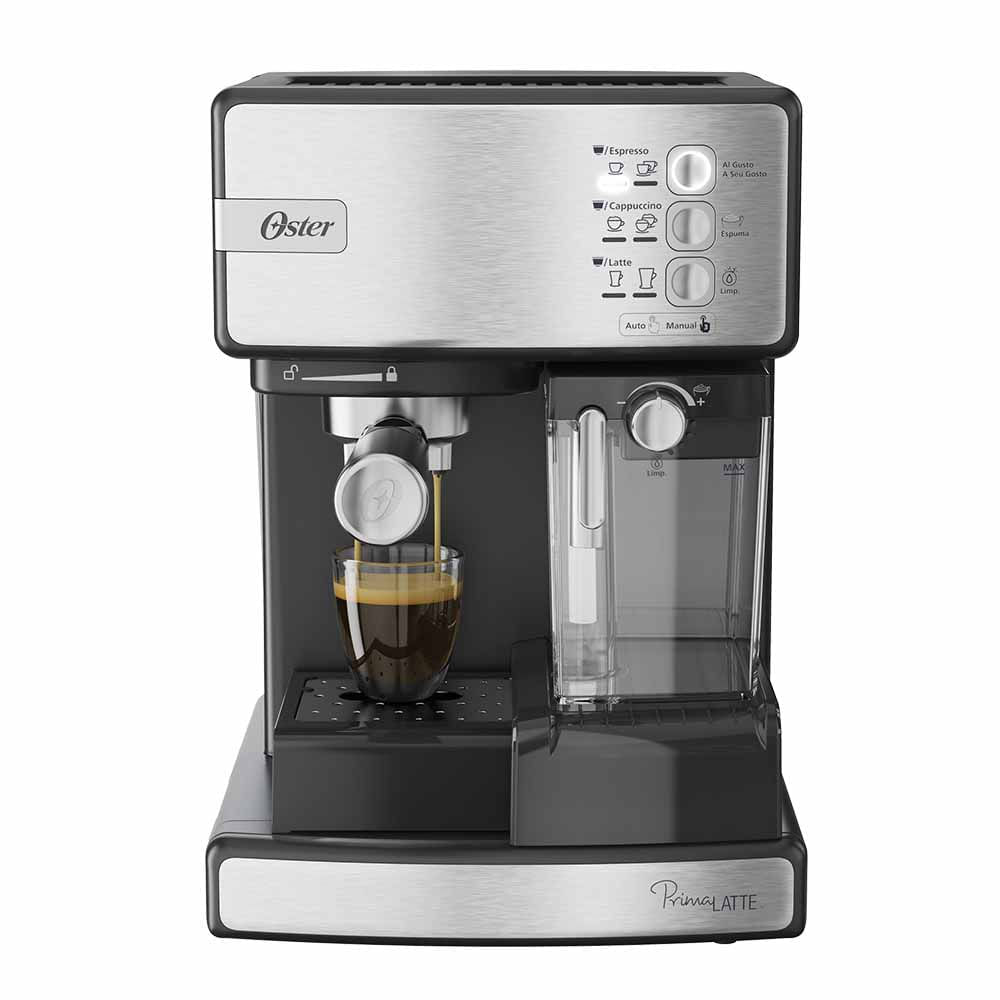 Cafetera automática de espresso plateada Oster® PrimaLatte™ BVSTEM6603SS