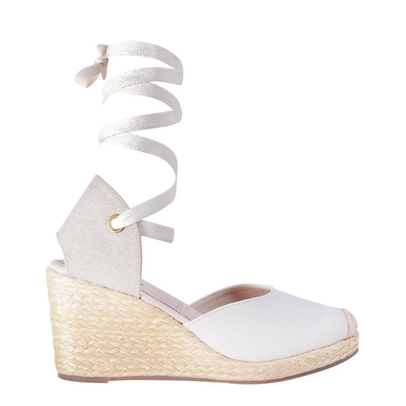 Spadrilla plataforma beige para mujer kiri
