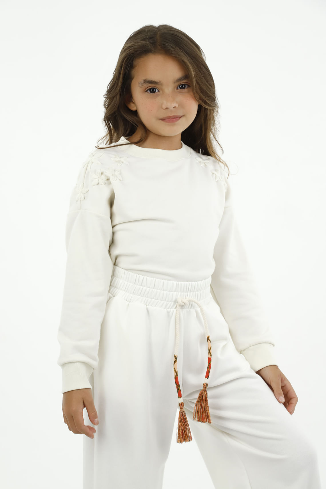 Buzo color crudo para niña