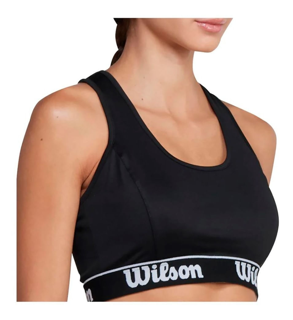 Top Deportivo Mujer Wilson Elástico Brasier Sujetador Soten Negro / XL / Liso