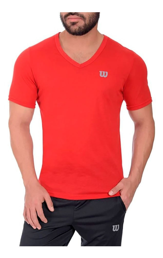 Camiseta Hombre Cuello En V Wilson Gym Fitness