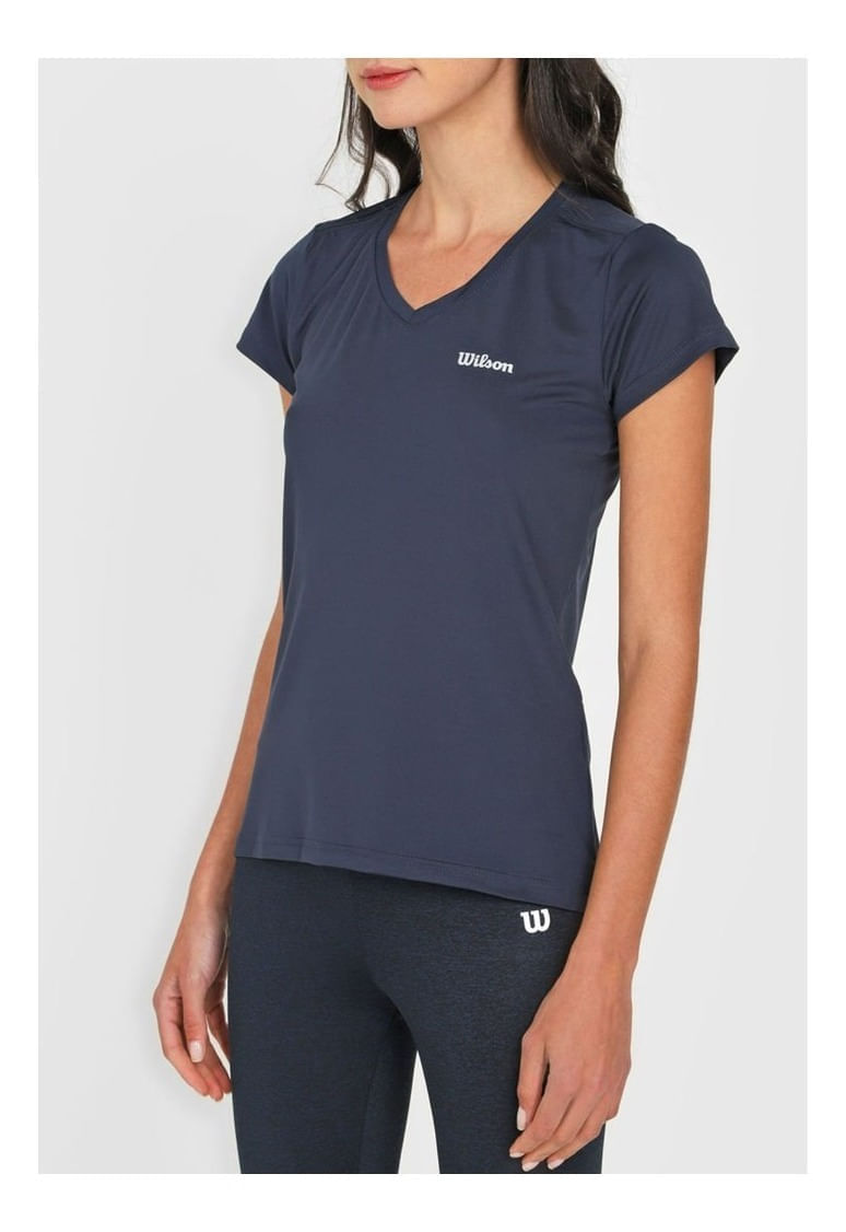 Camiseta Cuello V Wilson Ultra 59003 Mujer Gym Fitness
