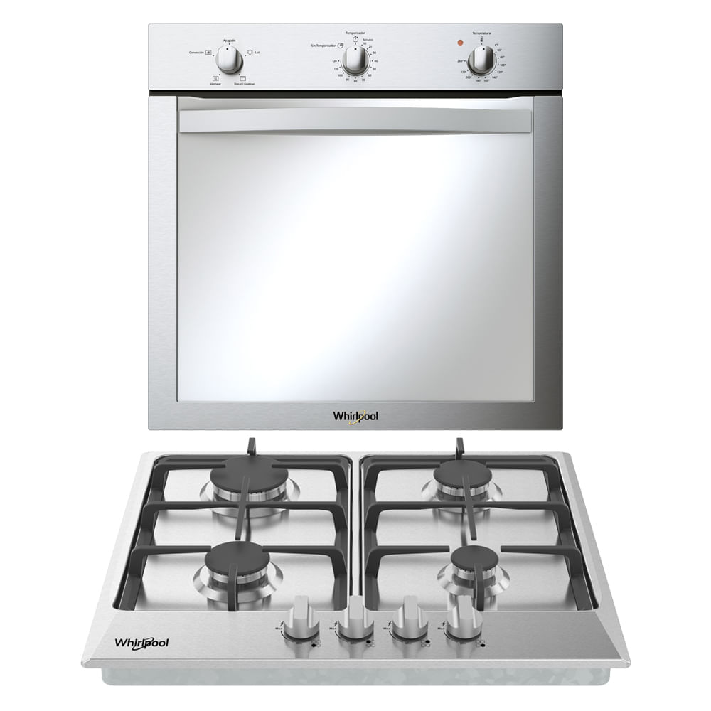 Combo Whirlpool Horno y Cubierta a gas 24" - WOA120S-WP2420S