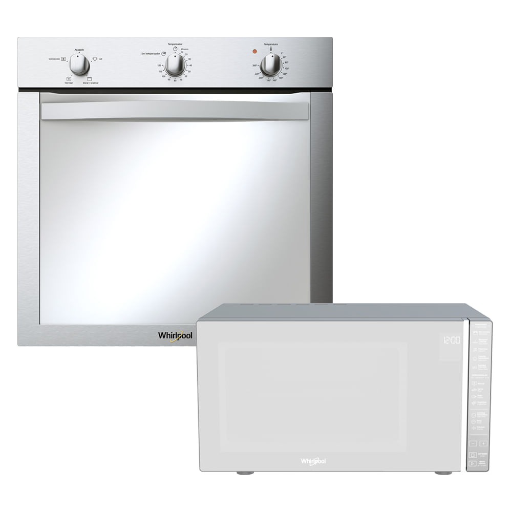 Combo Whirlpool Microondas 30 L y Horno a gas 24" - WM1811D-WOA120S