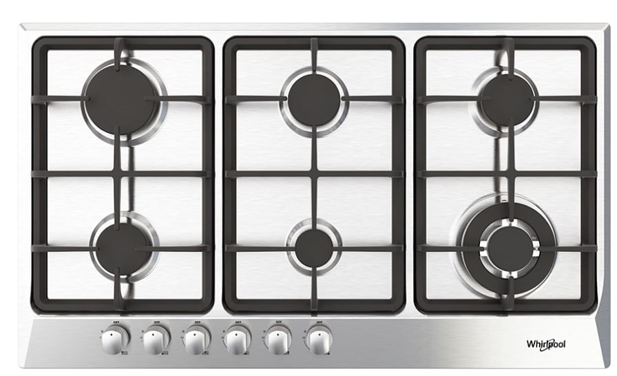 Cubierta Whirlpool de Gas 86cm 6 quemadores