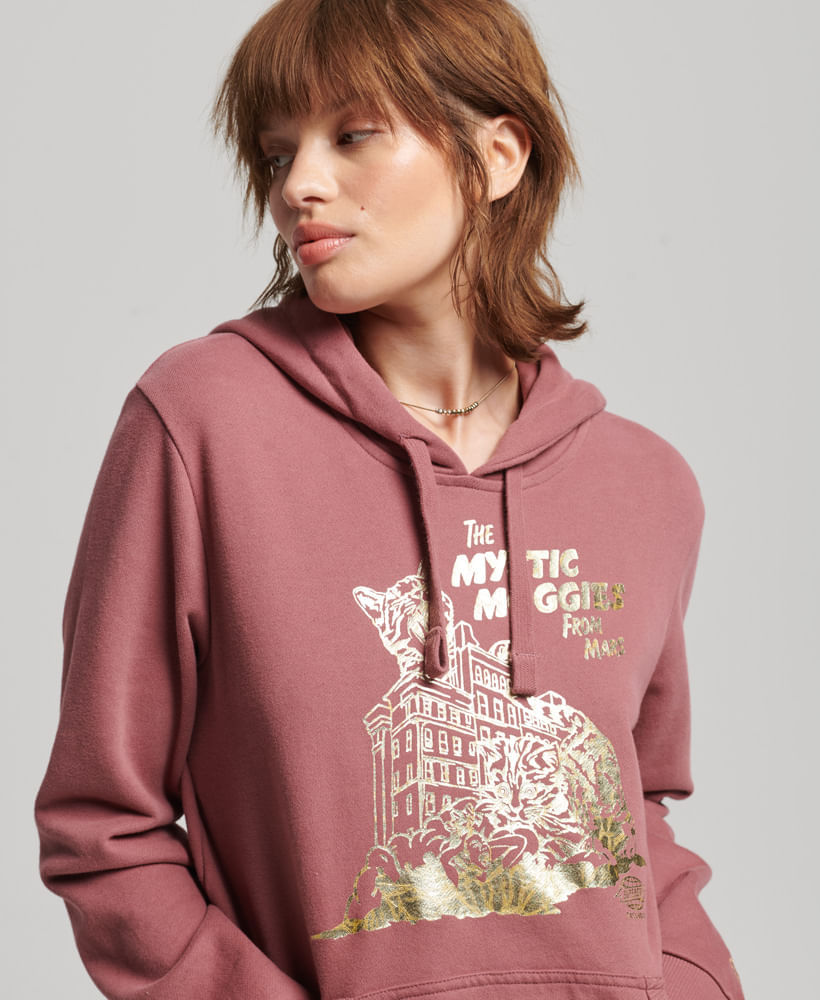 Buzo Hoodie Cerrado Para Mujer Vintage Superdry 52391