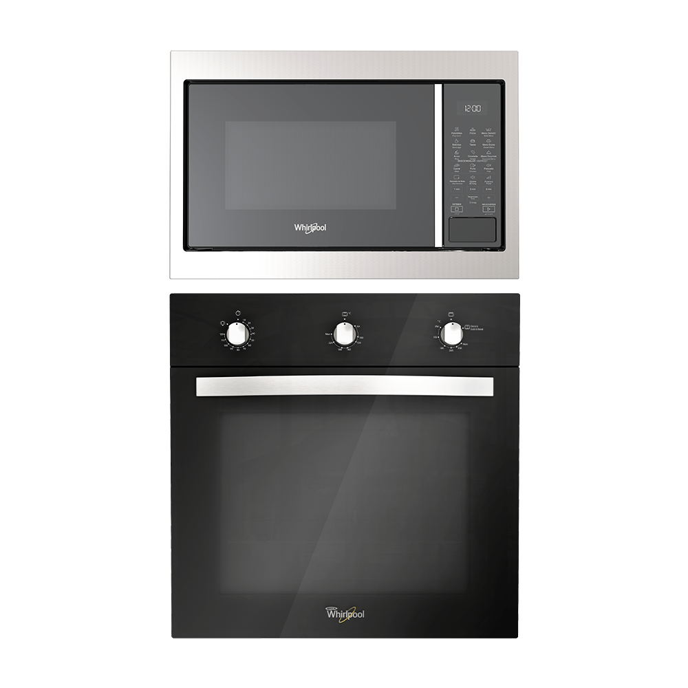 Combo Horno de Empotrar WHIRLPOOL 60Cms Gas Natural y Microondas con Trim Kit WM1711D