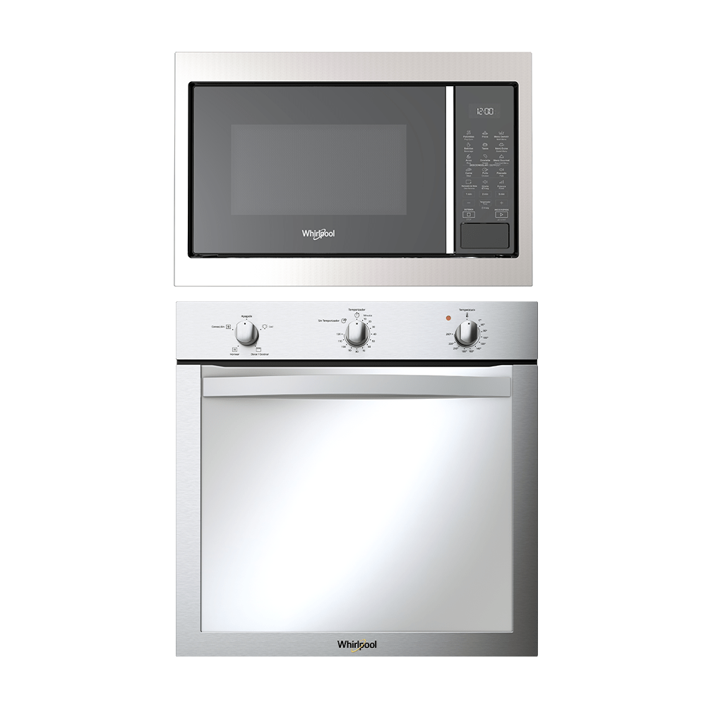 Combo Horno de Empotrar WHIRLPOOL 60cms Eléctrico y Microondas Trim Kit WM1711D