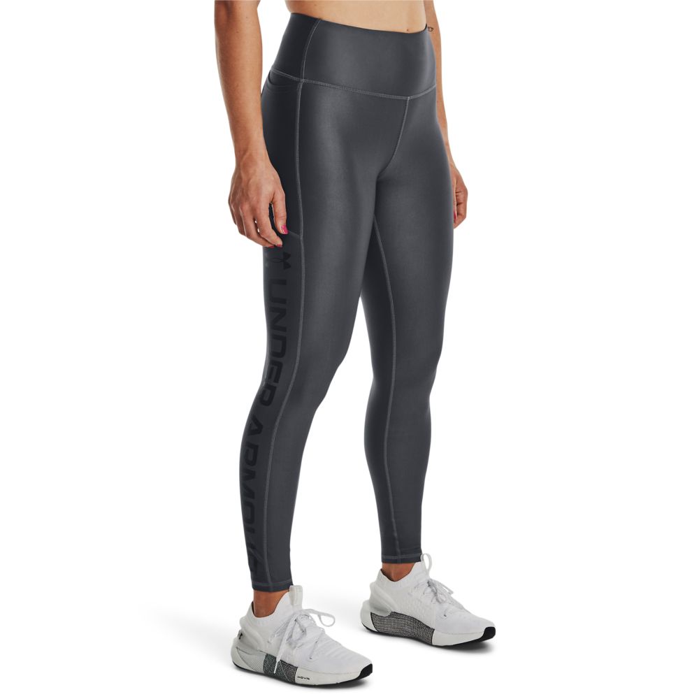 UA Our Branded Legging Licra gris de mujer para entrenamiento