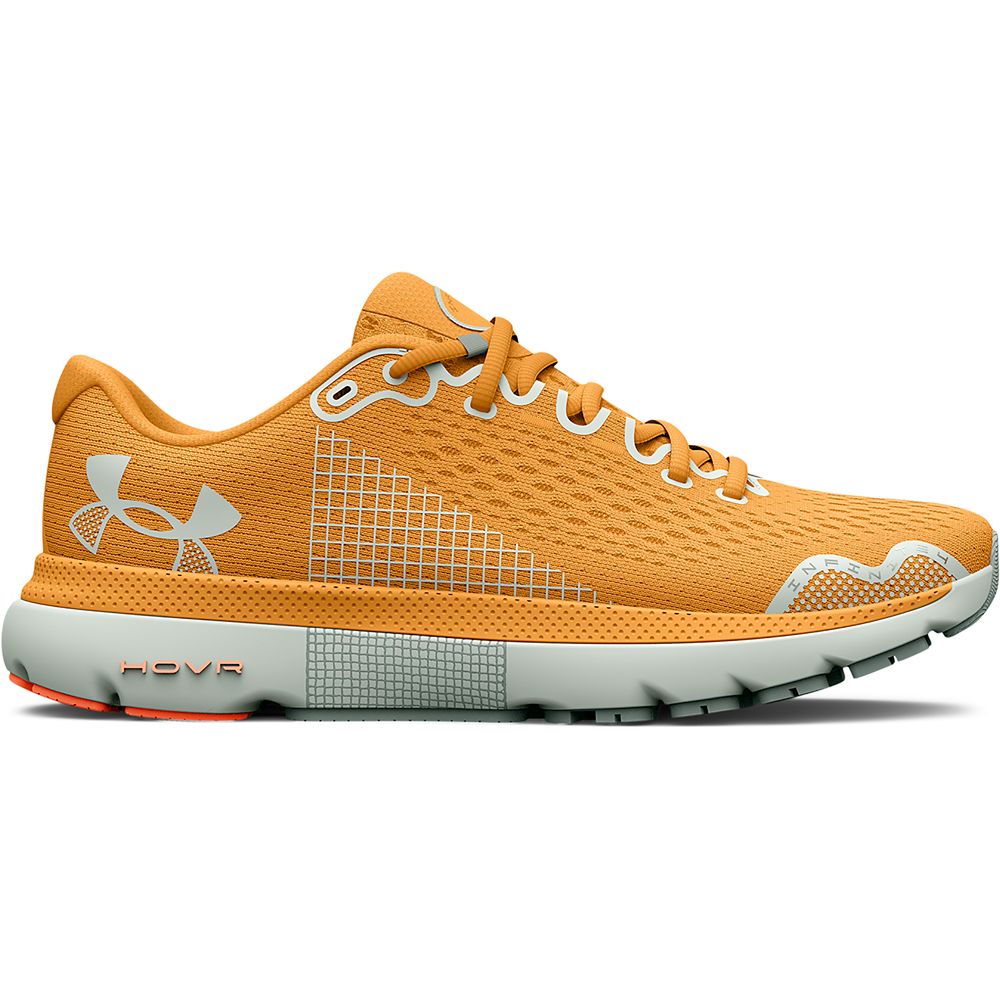 UA W Hovr Infinite 4 Tenis amarillo de mujer para correr