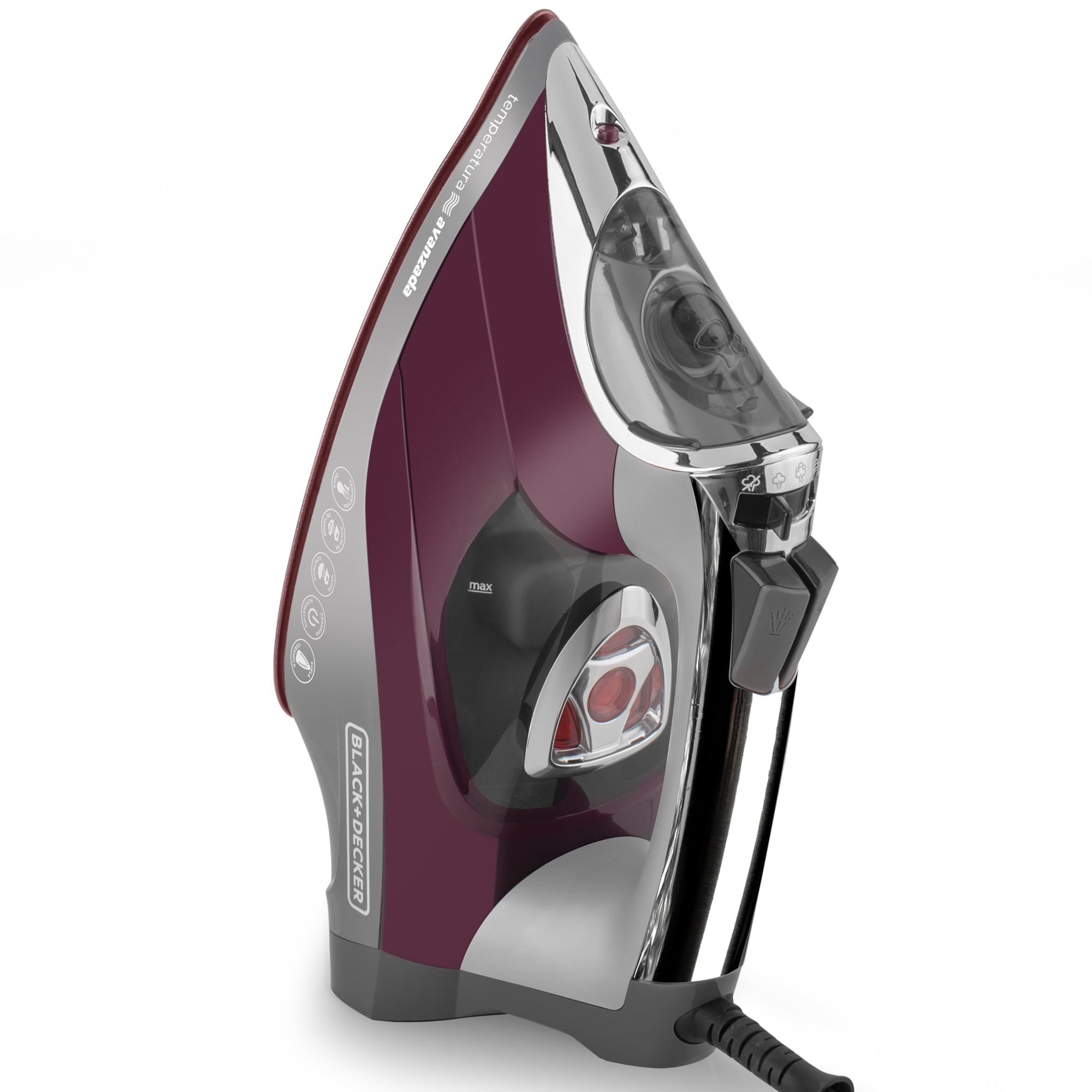 Plancha de vapor Black + Decker Temperatura avanzada No quema la ropa