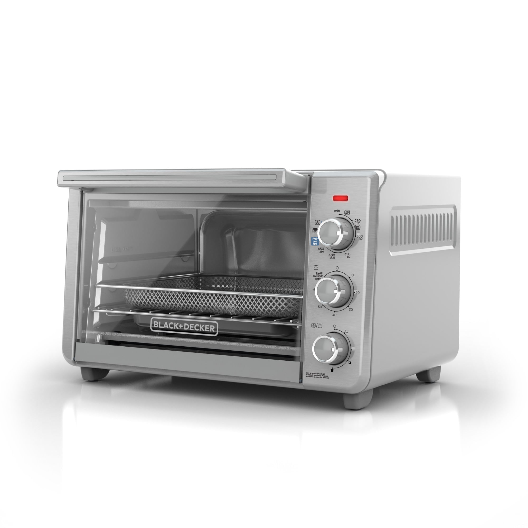 Horno freidor de aire Black+Decker 2 en 1 Hornea y fríe con aire