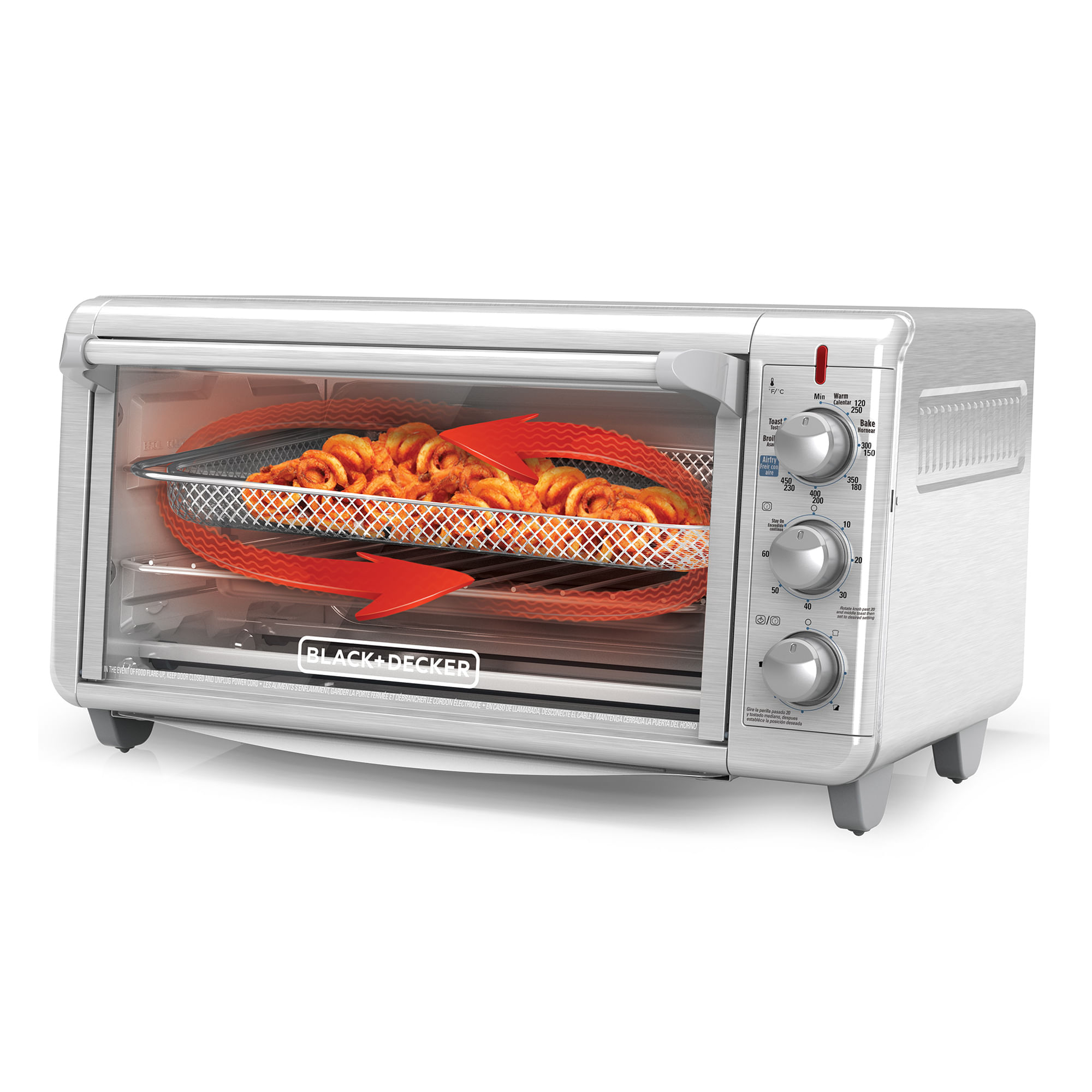 Horno Electrico freidor de aire Black+Decker extra amplio