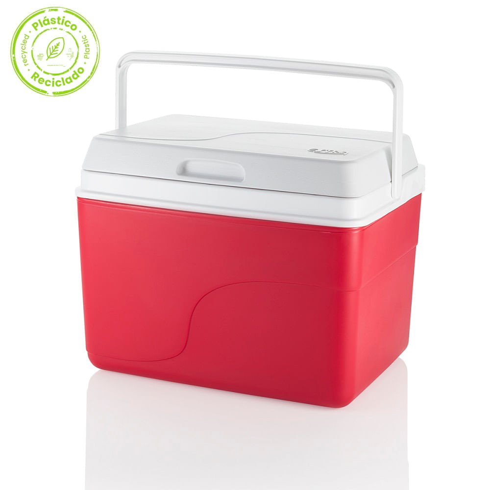 Nevera 22L Rojo Insulada Material Recuperado