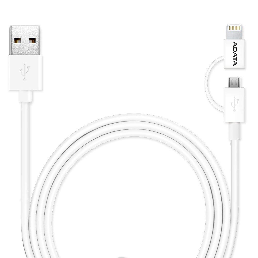 Cable Usb 2-en-1 Adata Apple Lightning + Android Micro Usb