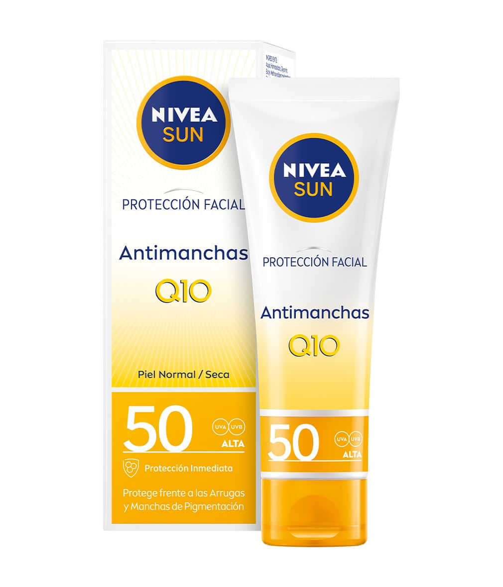 Protector Facial Nivea Sun Antimanchas Q10 Spf50 X 50ml