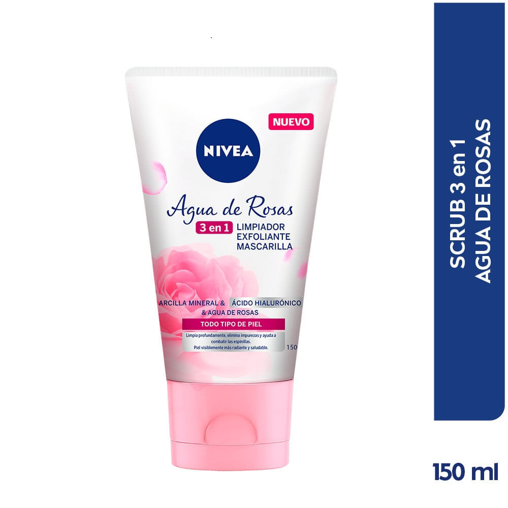 Limpiador Facial Nivea Agua De Rosas 3 En 1 X 150Ml