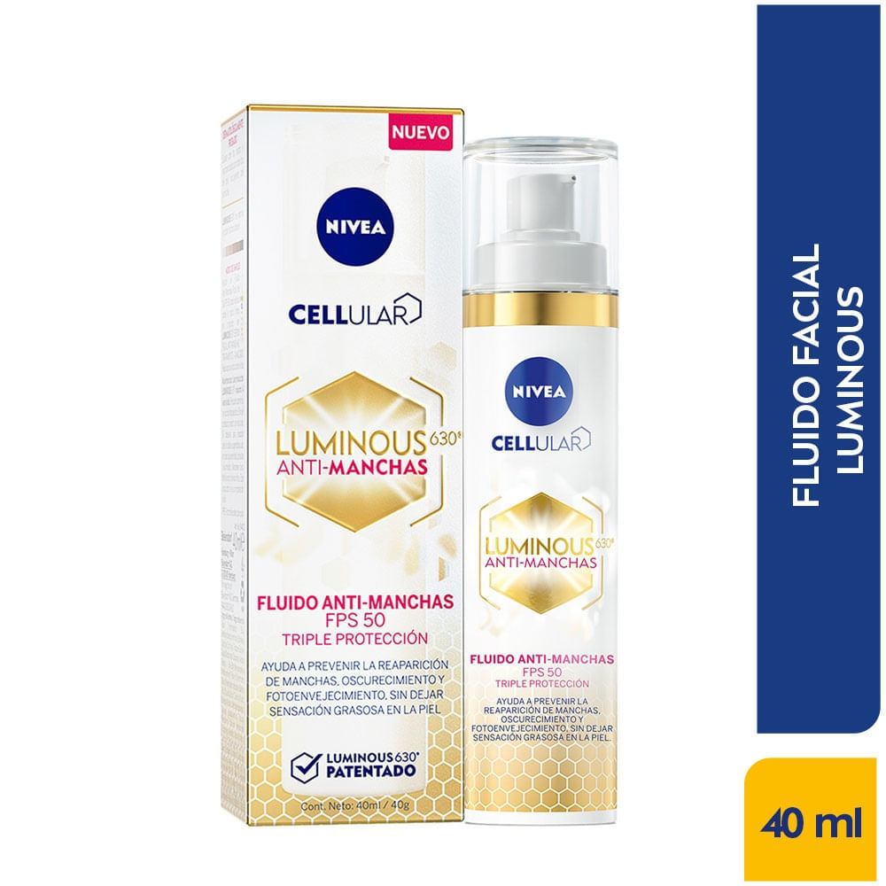 Crema Nivea Luminous 630 Antimanchas Fps50 X 40Ml