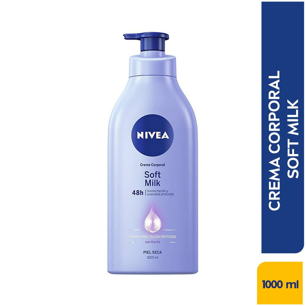 Crema Corporal Nivea Soft Milk Piel Seca X 1000Ml