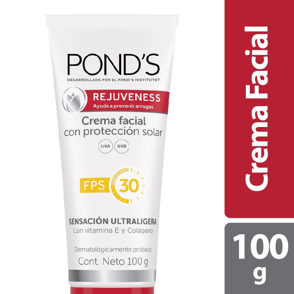 Crema Facial Ponds Rejuveness Proteccion Solar Fps 30 X 100G