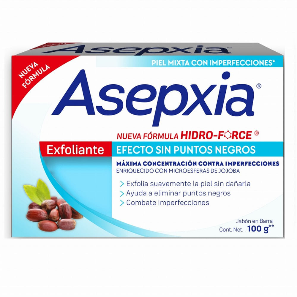 Asepxia Jabon Facial Antiacne Exfoliante 100G