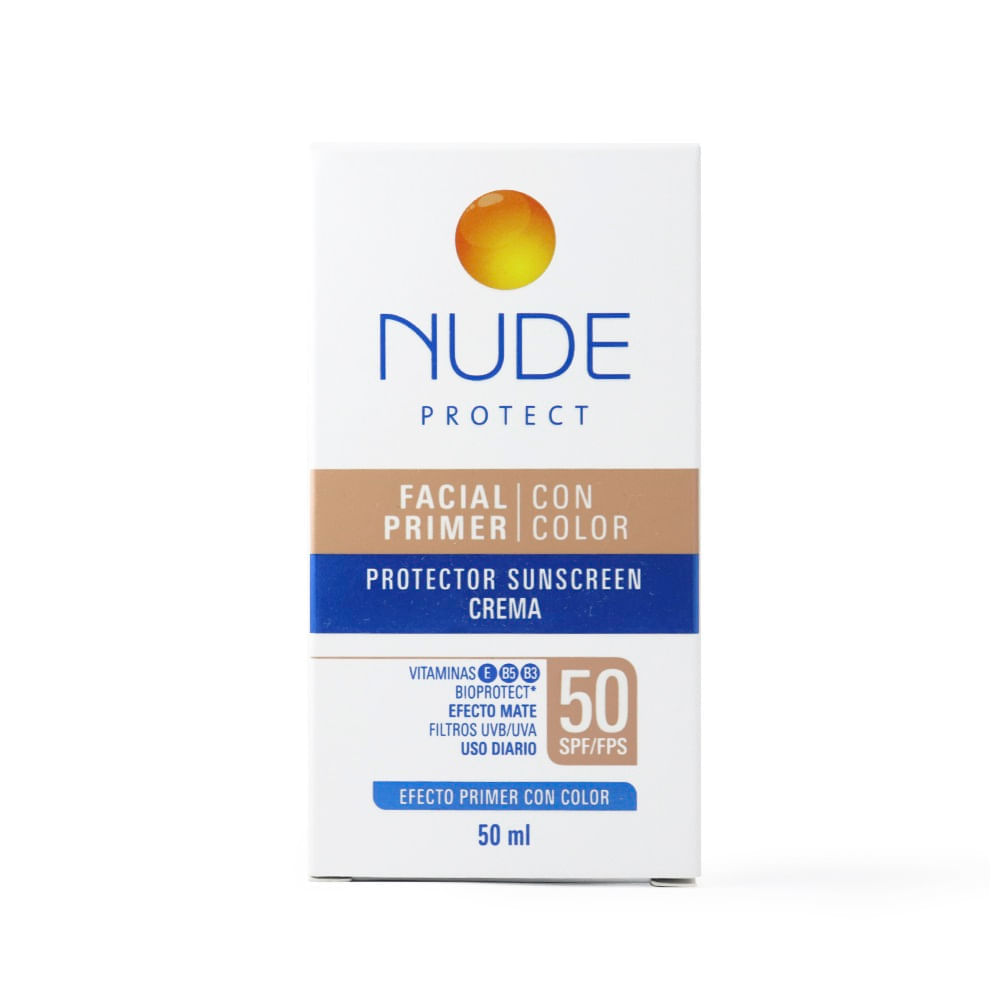 Protector Solar Nude Crema Facial Color Fps 50 X 50Ml