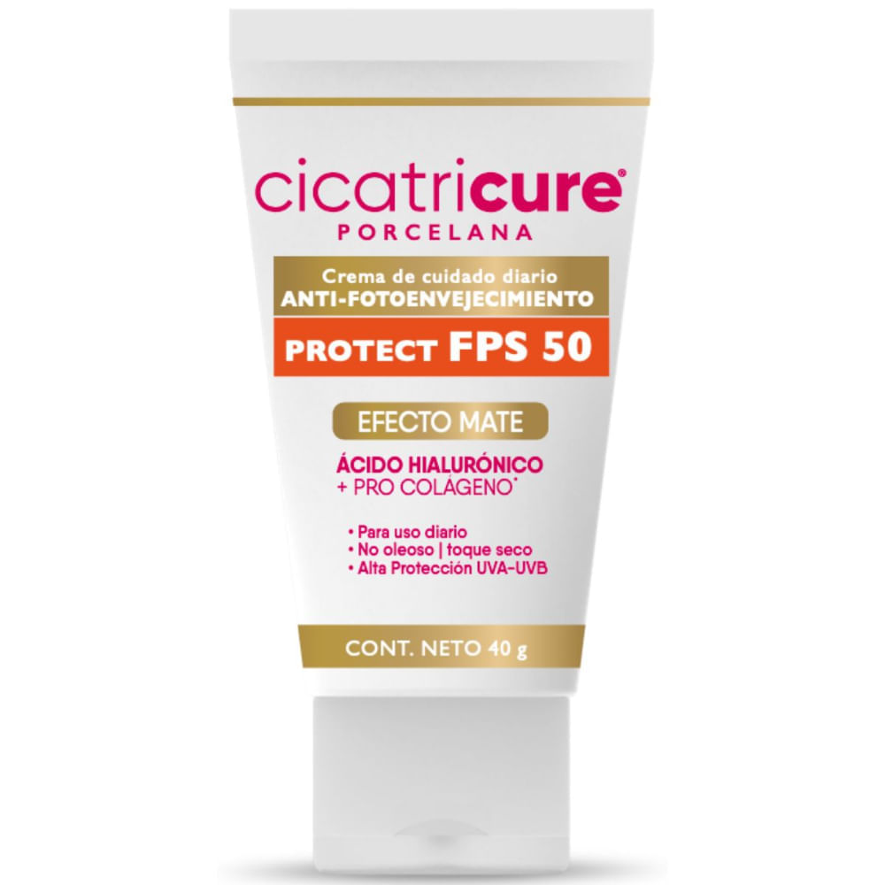 Protector Solar Facial Cicatricure Porcelana Fps50 X 40g