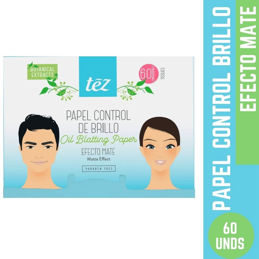 Papel Facial Tez Limpiador De Grasa X 60Und