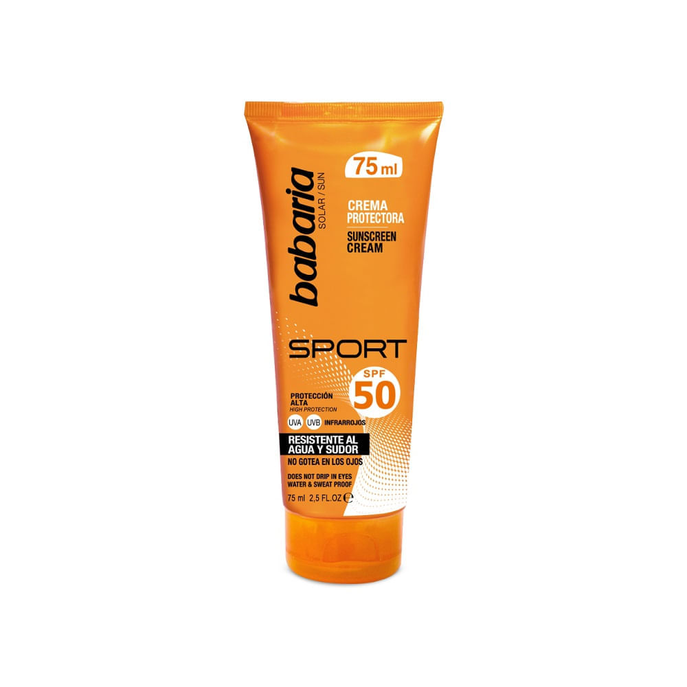 Protector Solar Babaria Sport Crema Spf50 X 75Ml