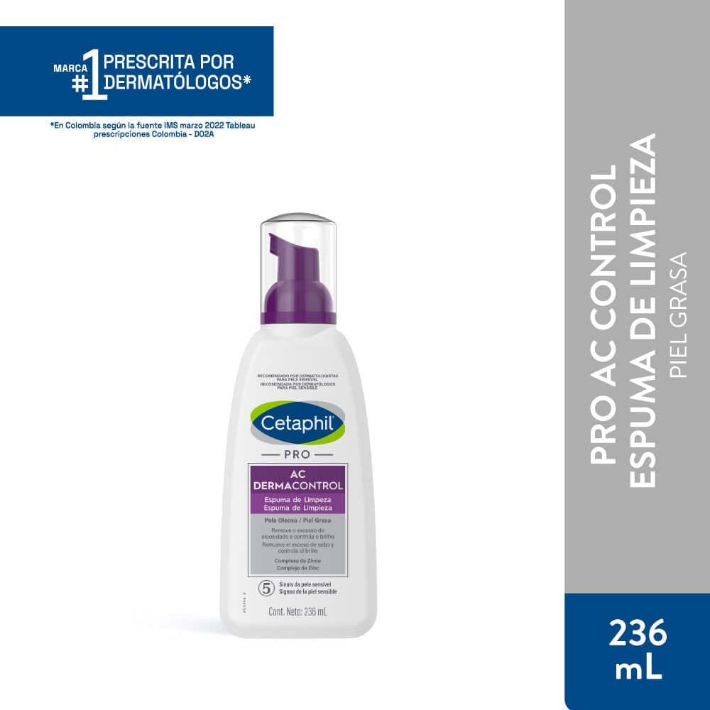 Espuma De Limpieza Cetaphil Pro Ac Dermacontrol X 236ml