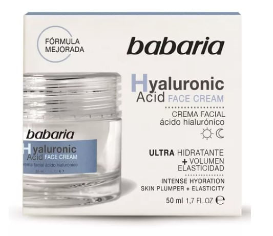 Crema Facial De Ácido Hialurónico Hidratante 50ml. Babaria Tipo De Piel Todo Tipo De Piel