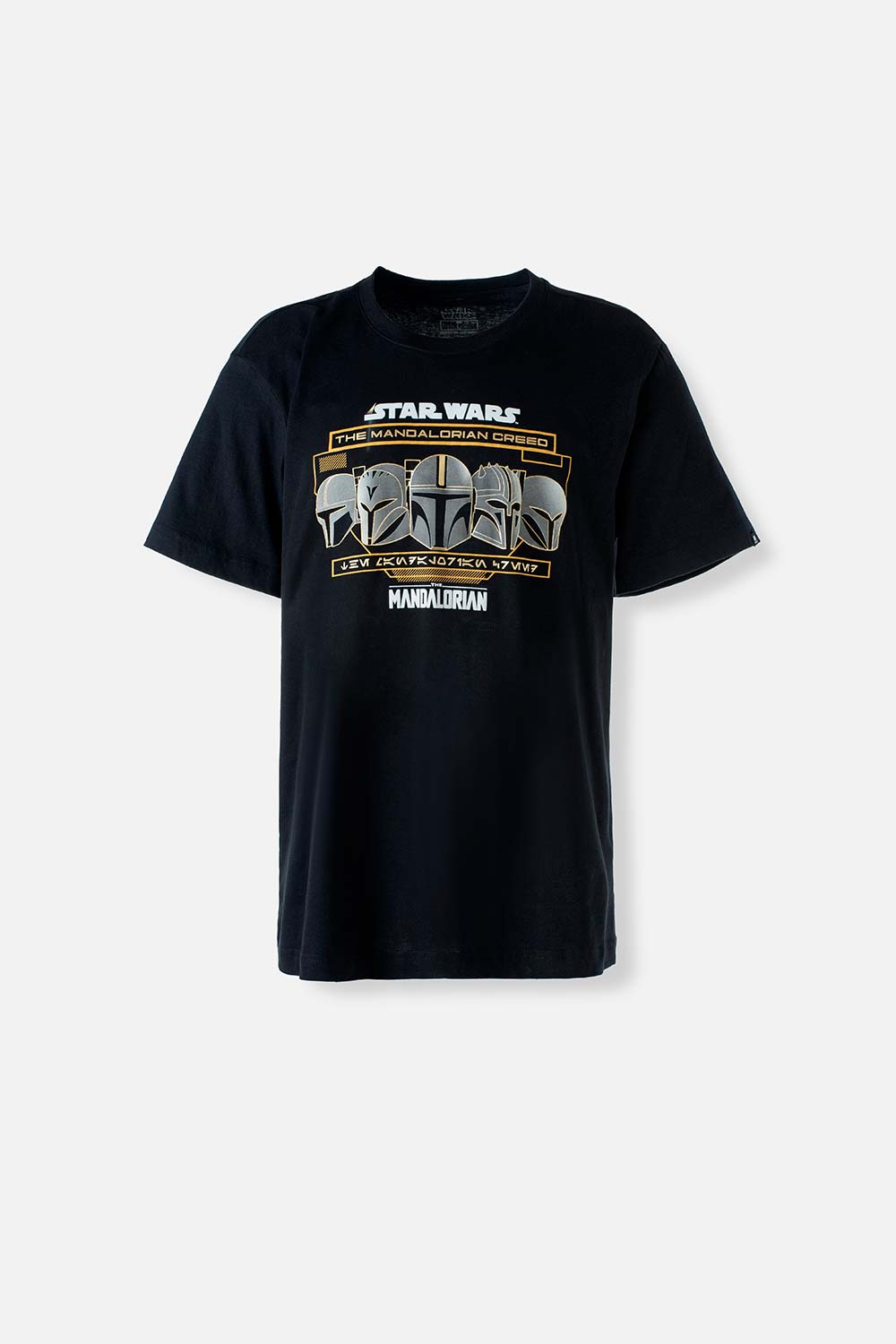 Camiseta de Mandalorian manga corta negra para hombre