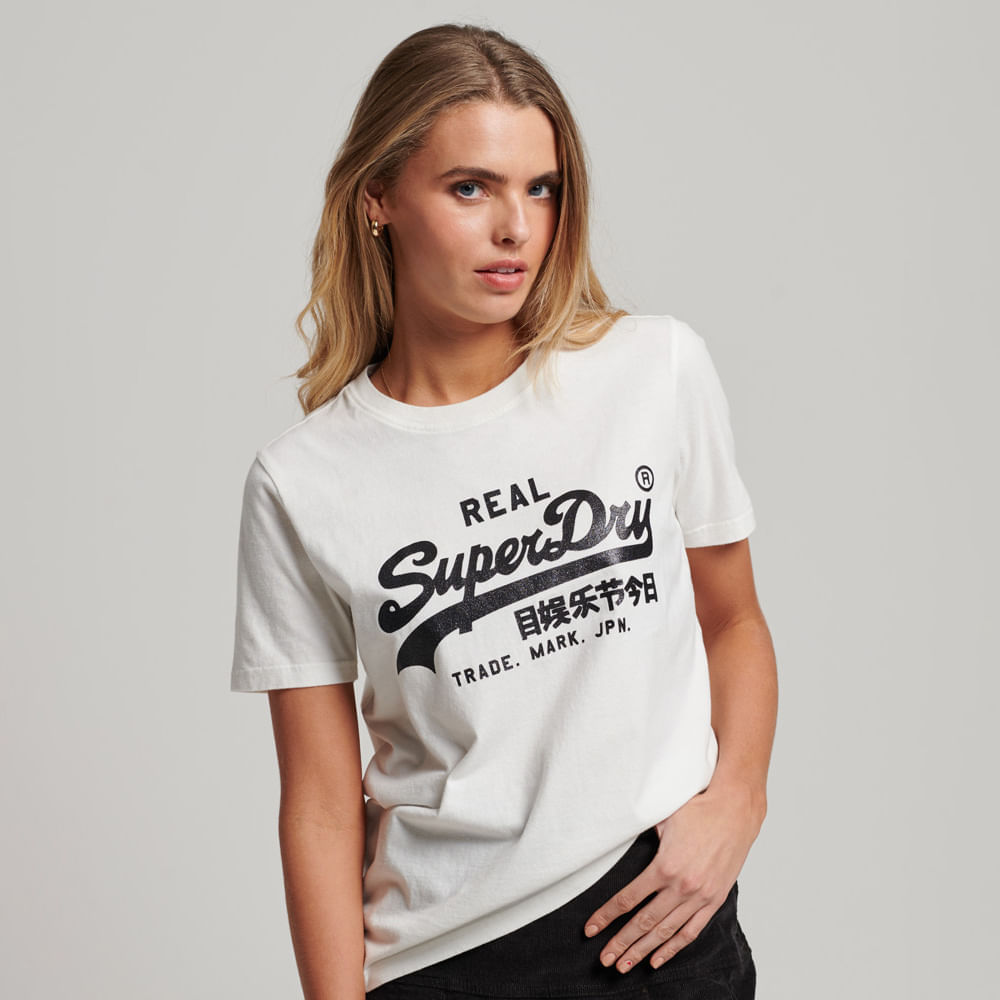 Camiseta Manga Corta Para Mujer Embellish Superdry 55638