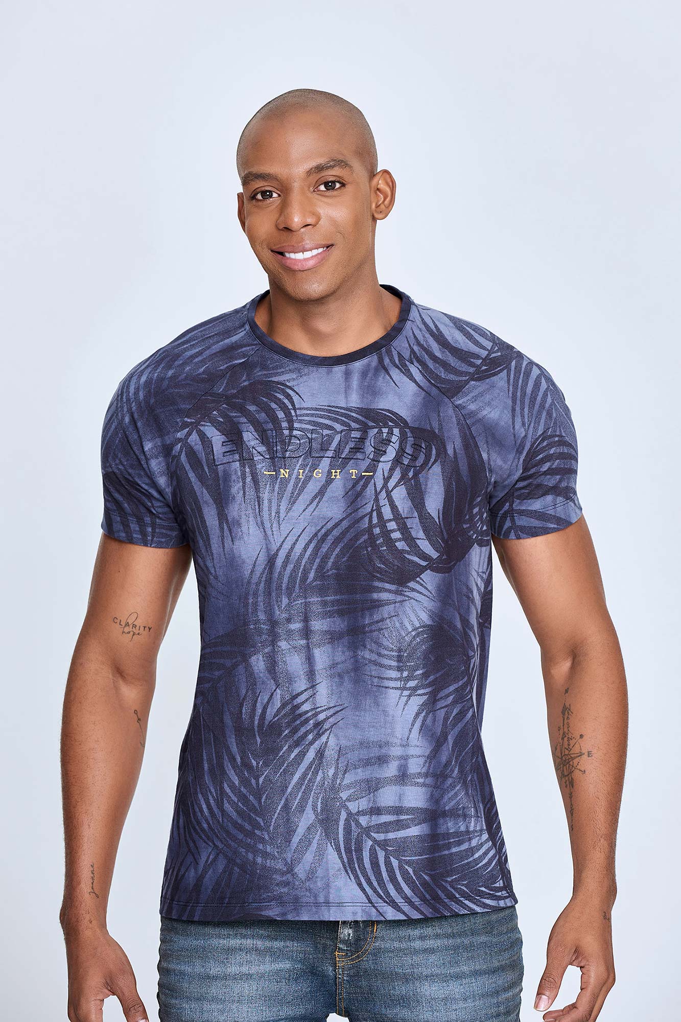 Camiseta Manga corta Color Azul oscuro Para Hombre