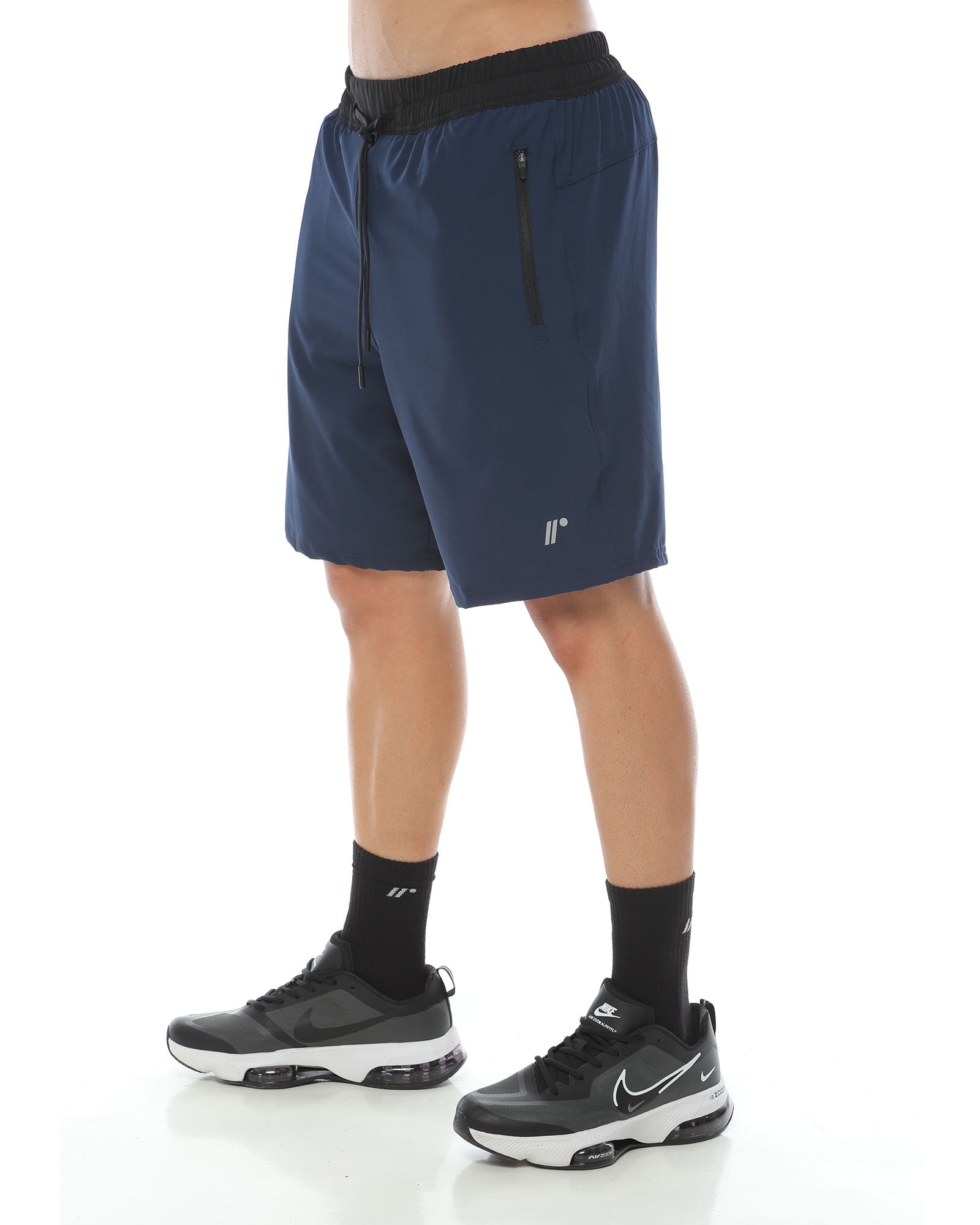 Pantaloneta Deportiva,  Color Azul Oscuro  Para Hombre