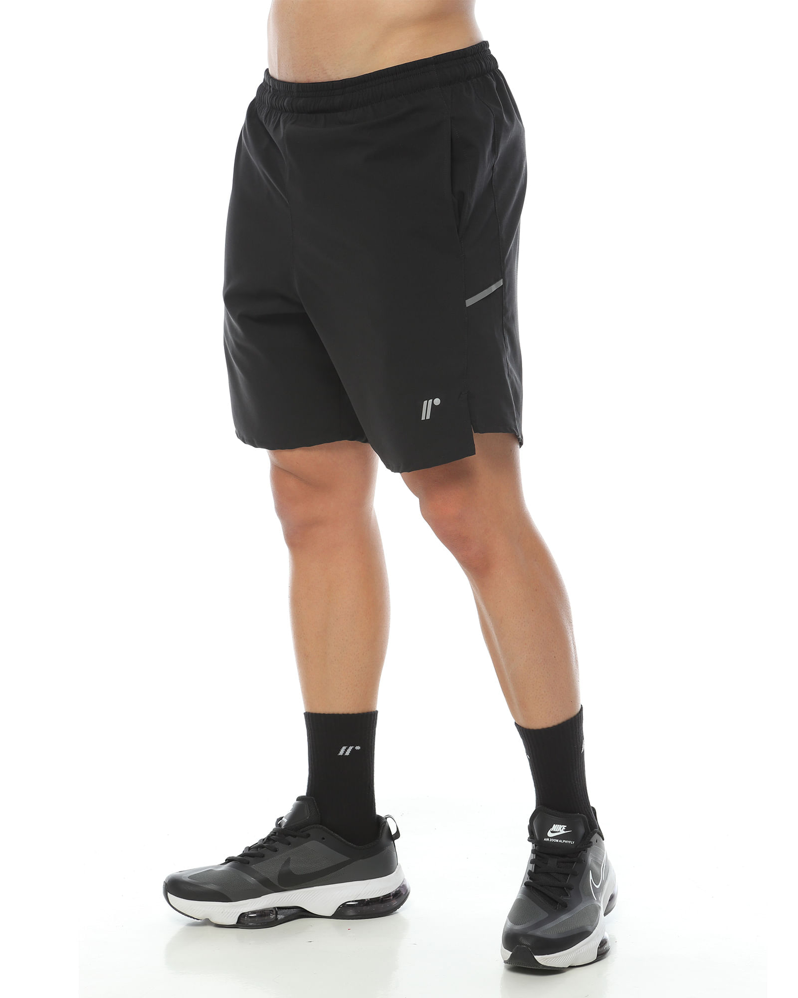 Pantaloneta Deportiva, Color Negro Para Hombre