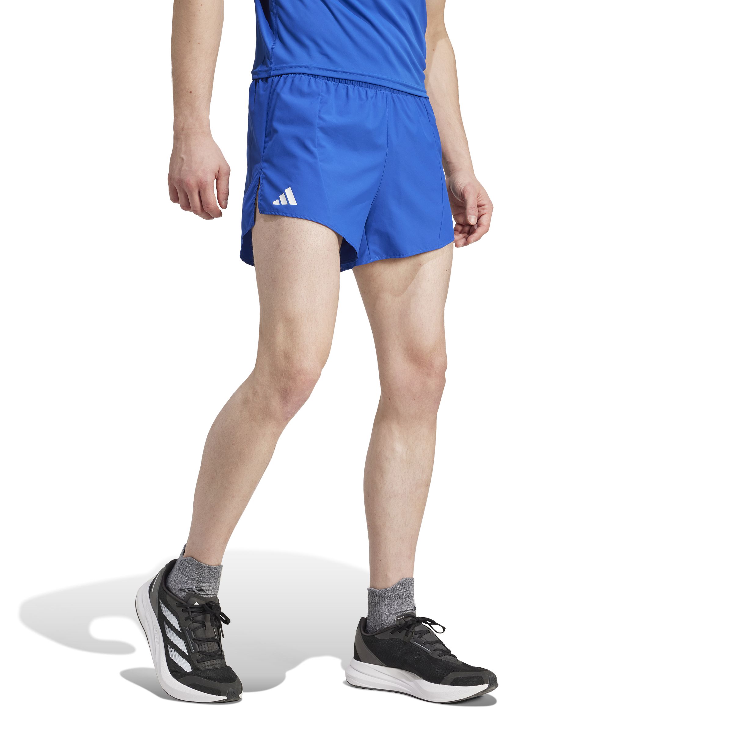 Adidas Adizero E Short Pantaloneta azul de hombre para correr