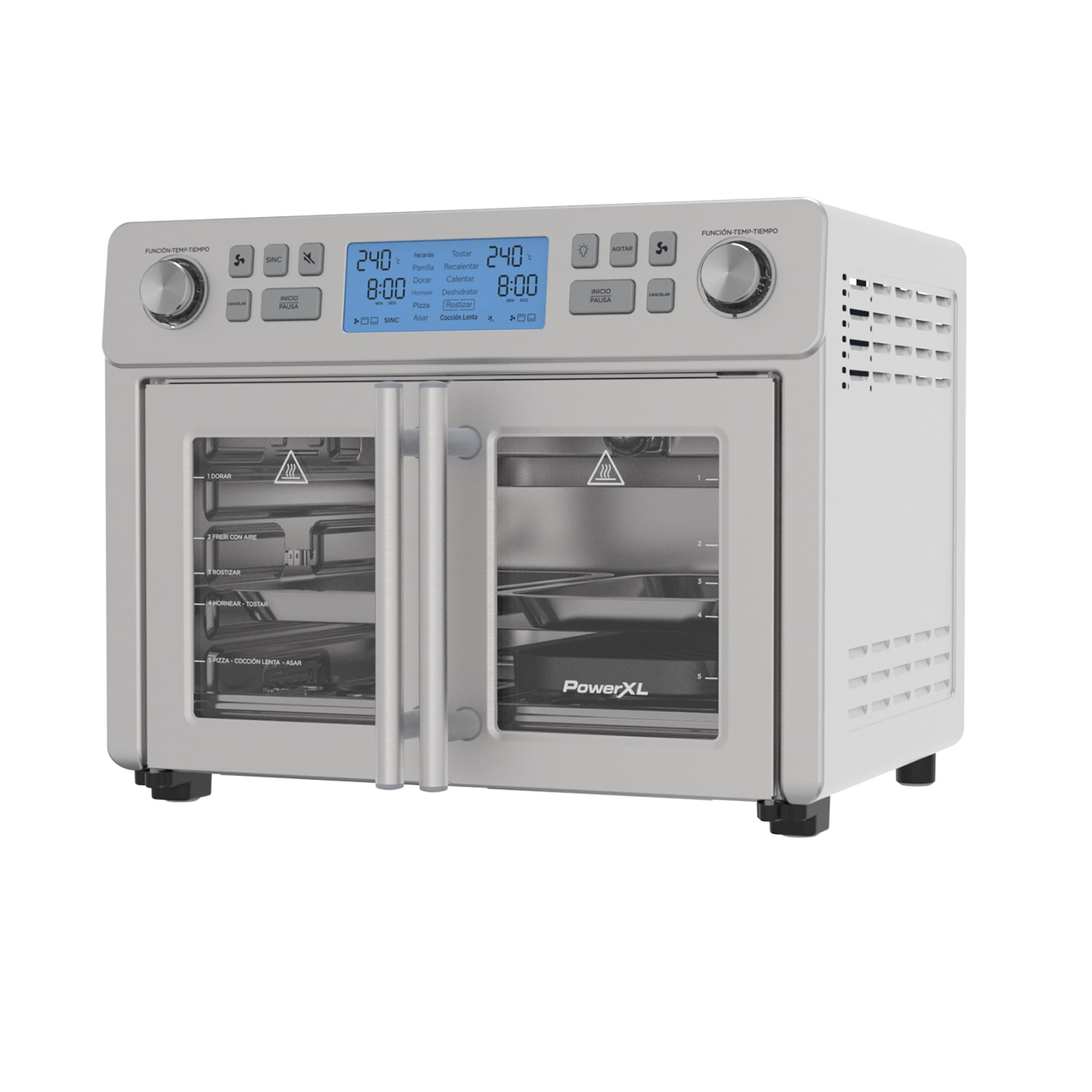 Horno y freidora de aire PowerXL dos zonas de cocción 24L