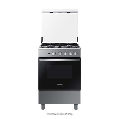 Estufa de Piso 60 cm Acero Inox Horno Tapa Negra SAMSUNG NX24BG45411VCO
