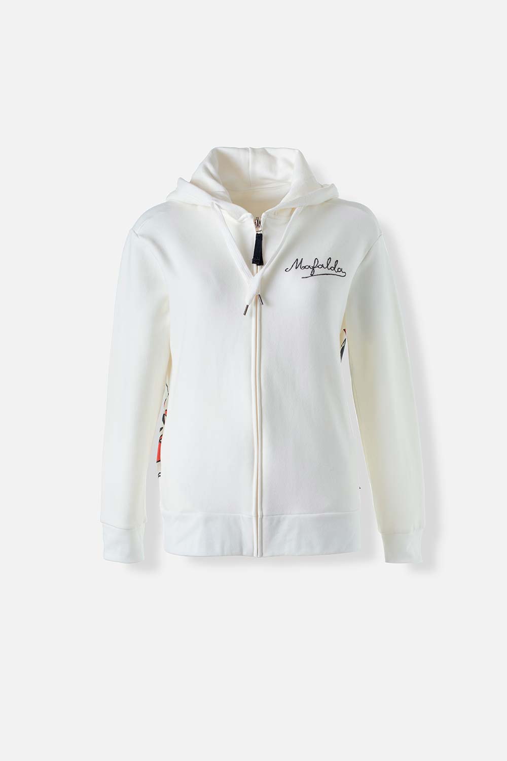 Buzo de Mafalda con cierre y chompa marfil para mujer