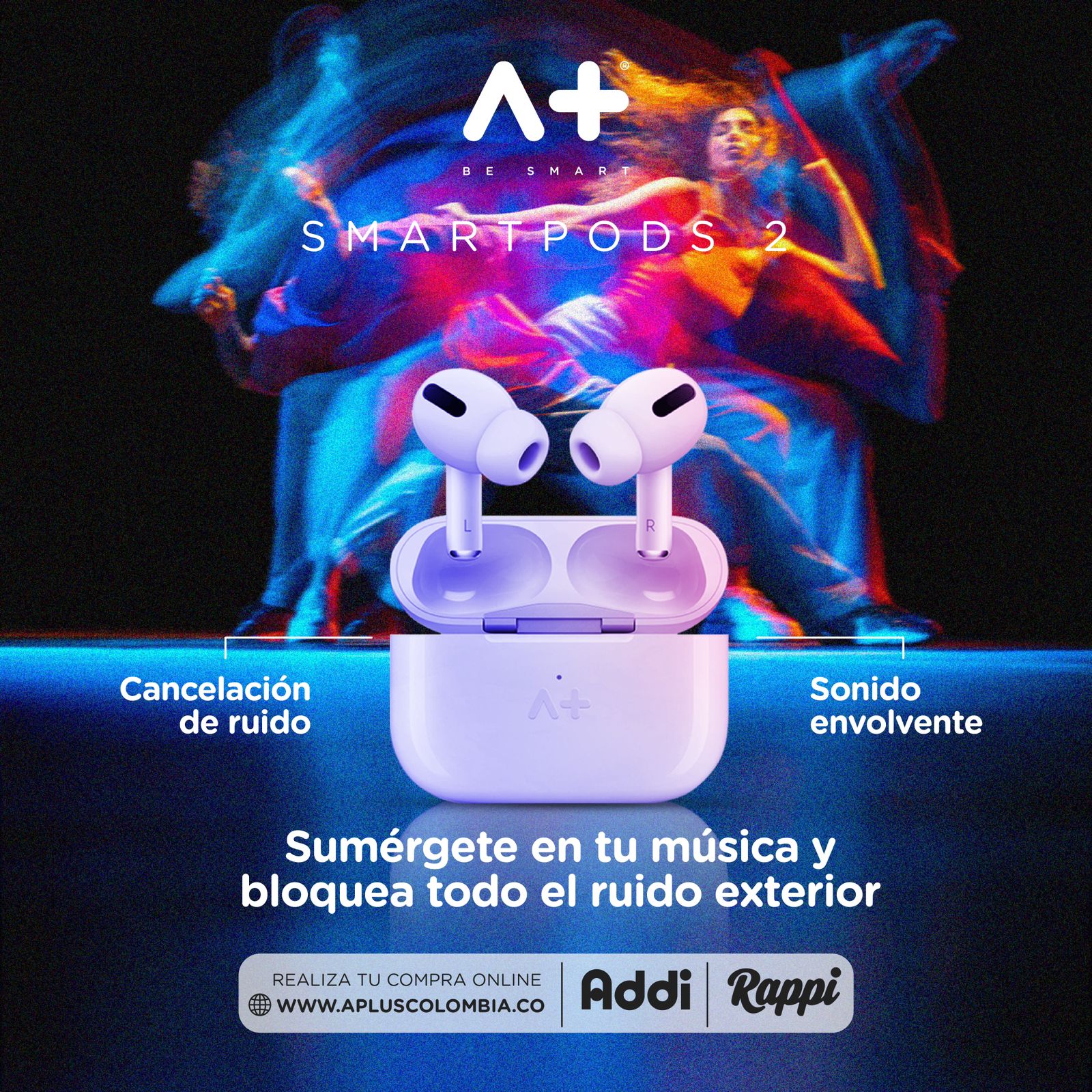 AUDIFONOS INALAMBRICOS SMARTPODS 2 BY APLUS