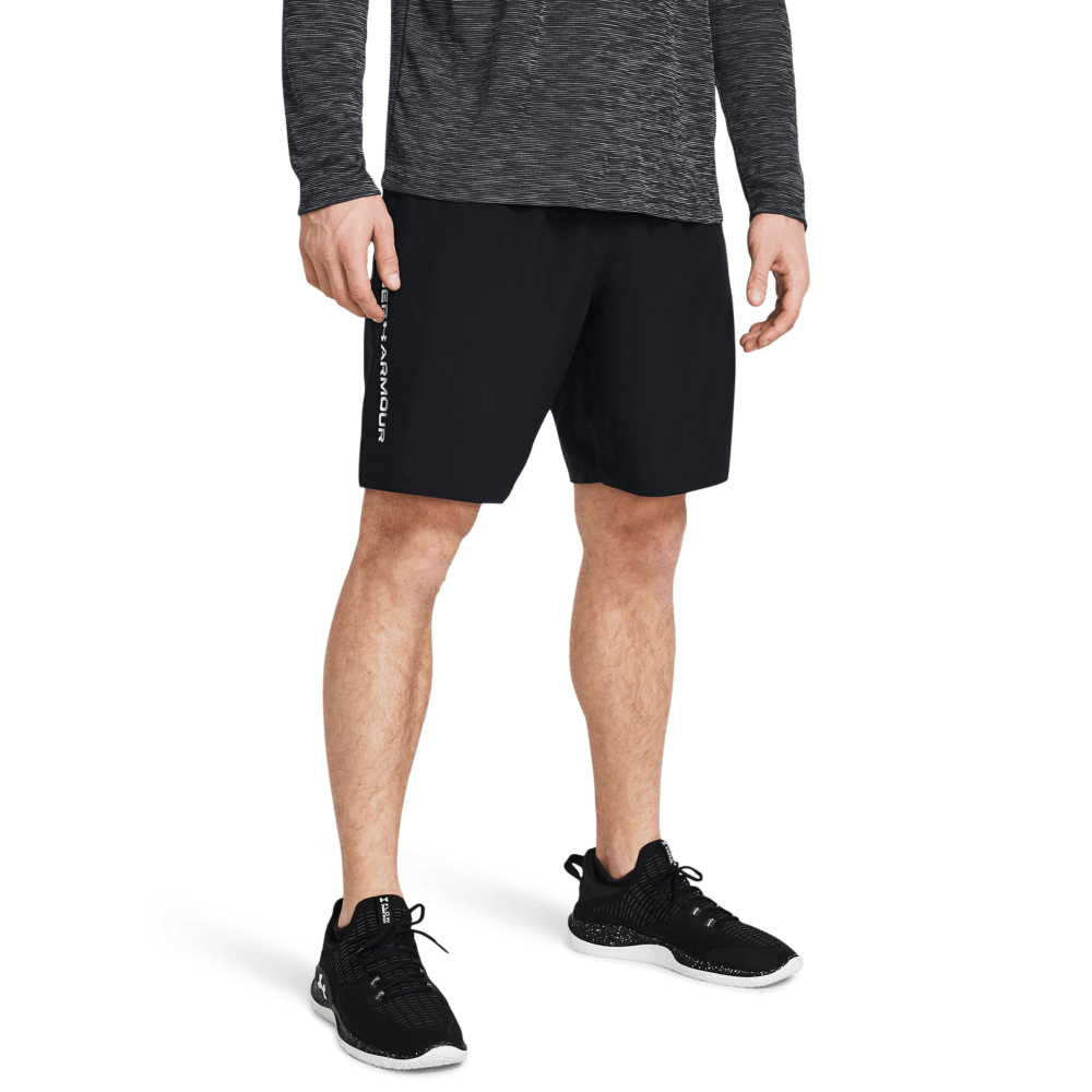 UA Woven Wdmk Shorts Pantaloneta negro de hombre para entrenamiento
