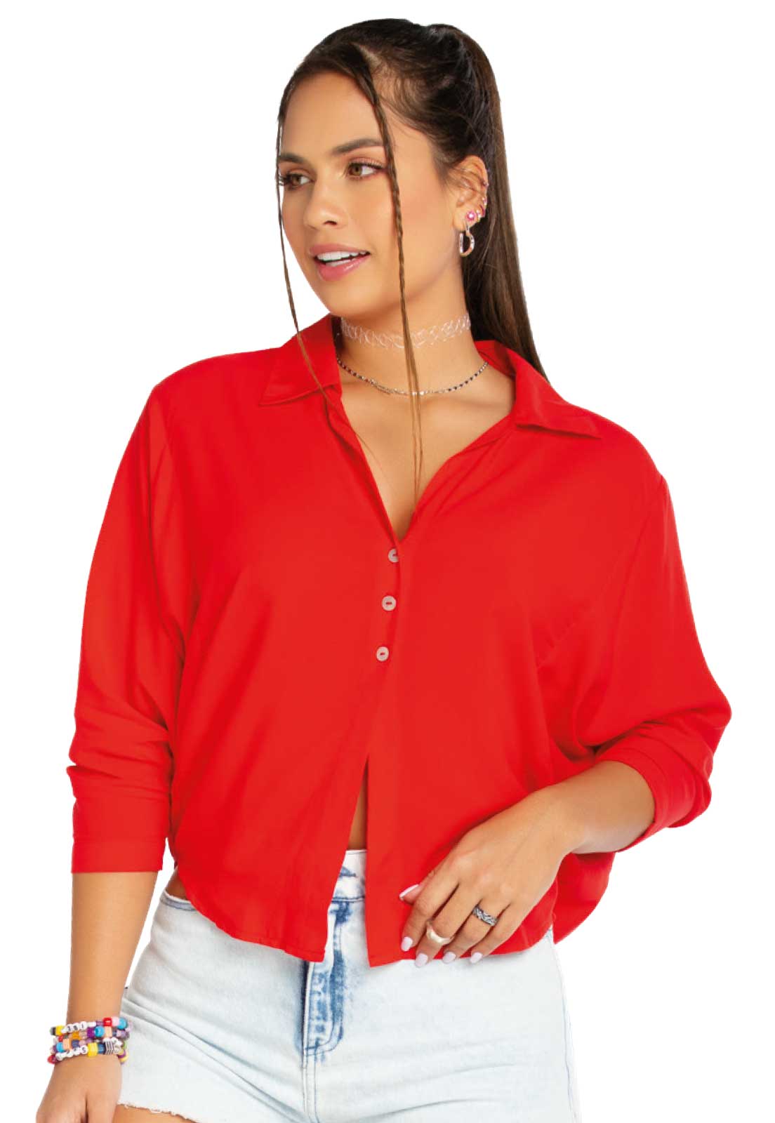 Camisa Mujer Rojo Atypical 89114