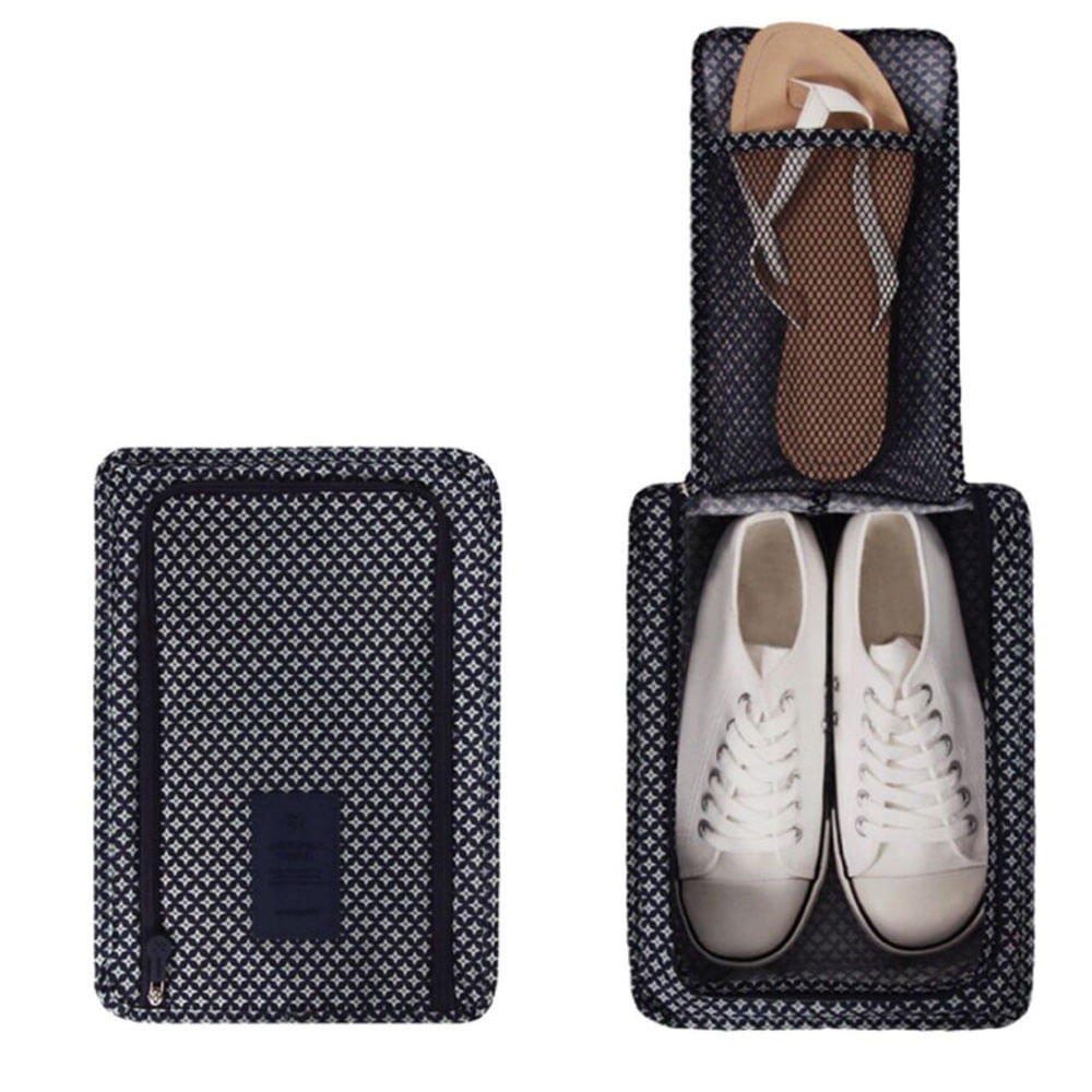 Organizador Viajero Zapatos Pequeño Impermeable Diseño Rayas Ng