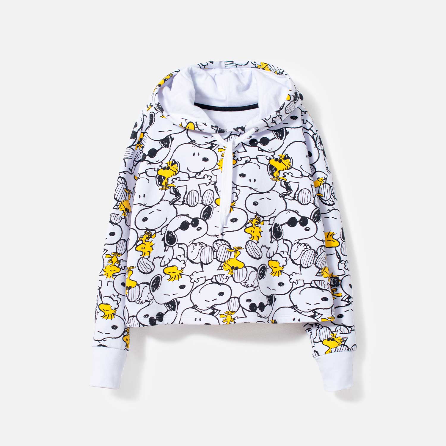 Buzo de Snoopy con capucha blanco para niña