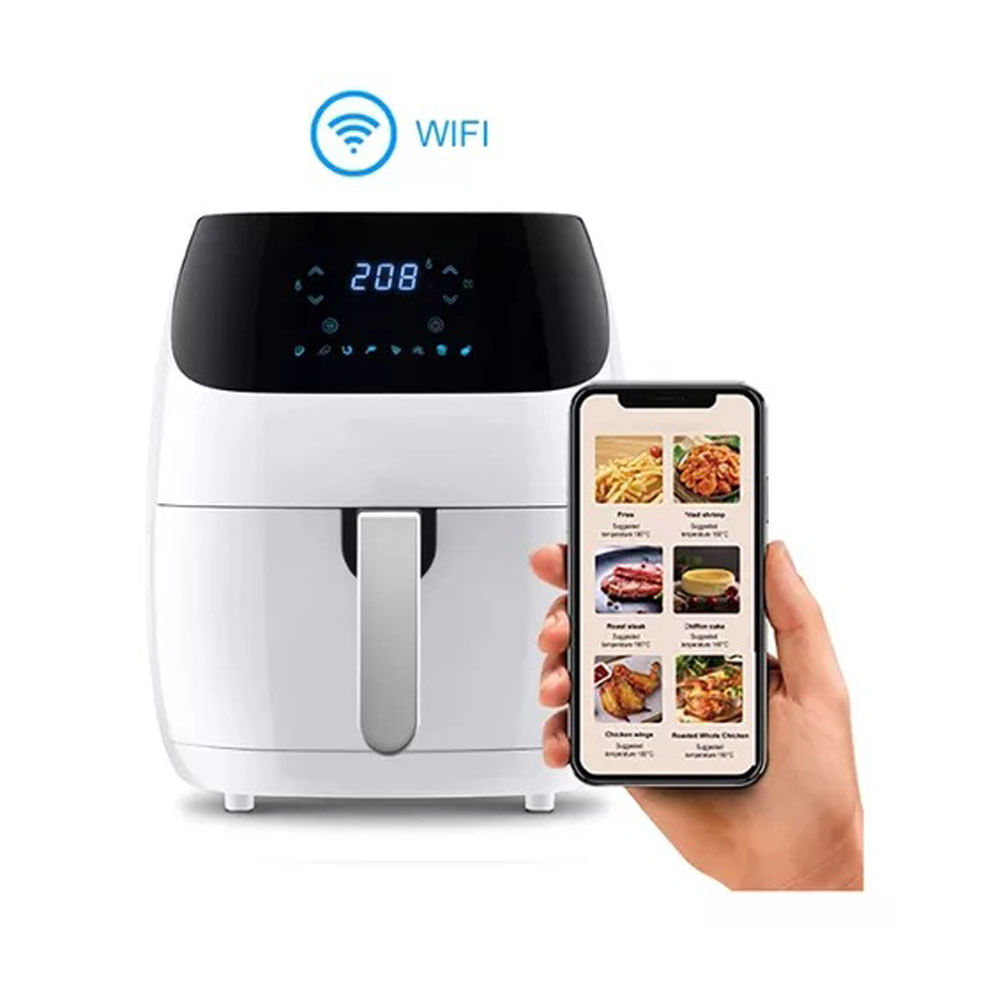 Freidora Aire Sin Aceite Digital Capacidad 8L Cotrol WIFI Blanco