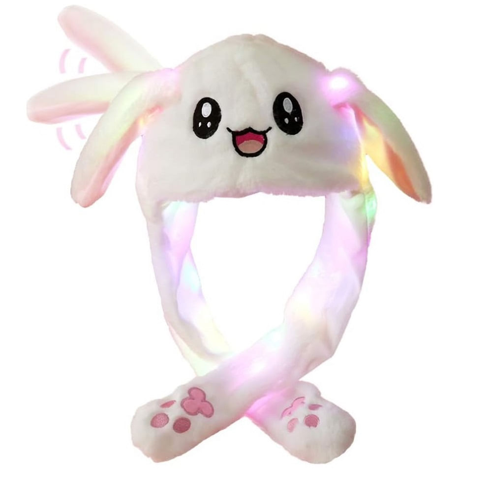 Gorro Sombrero De Conejo Orejas Móviles Niñas Niños Luces