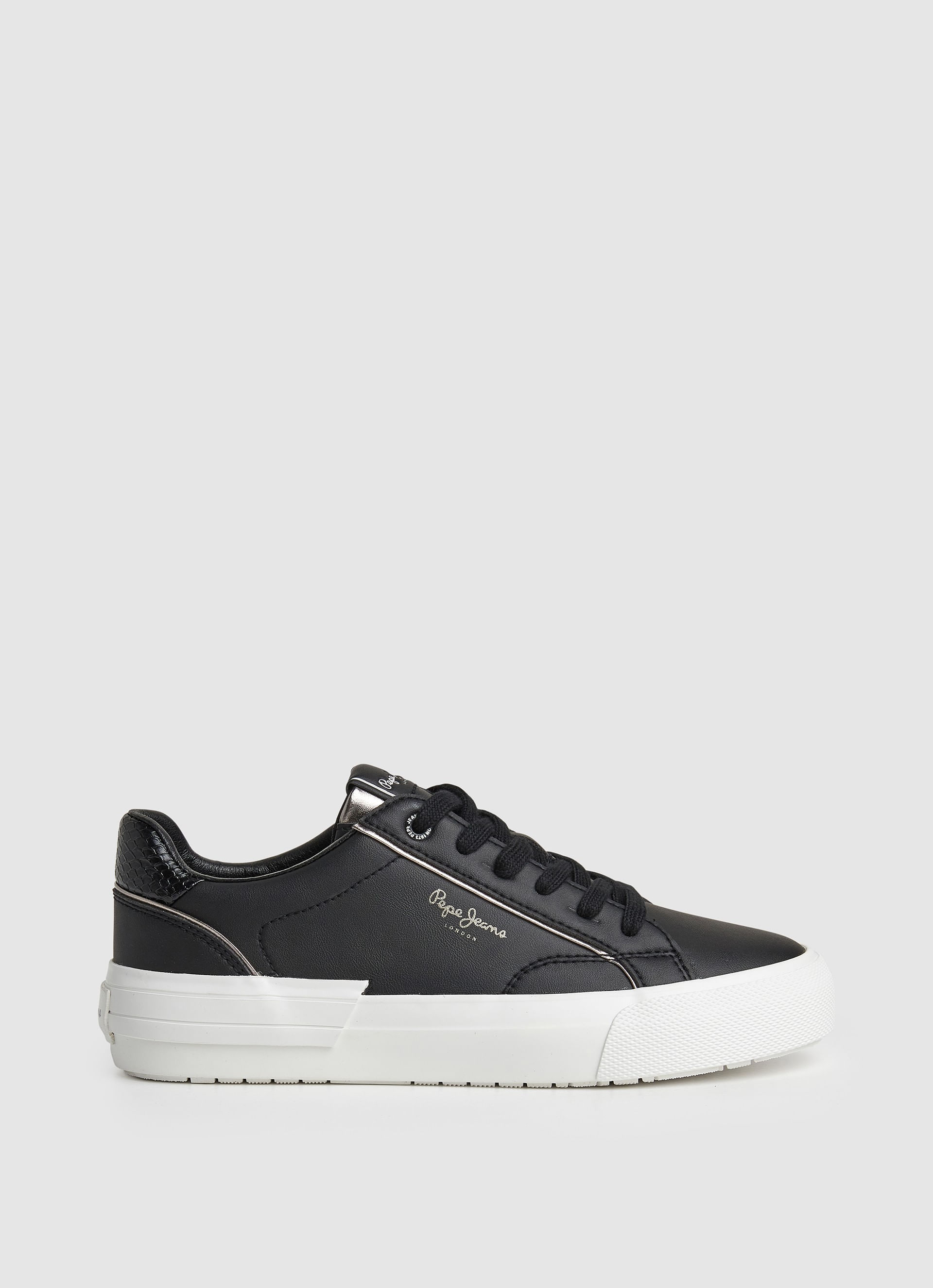 Tenis Pepe Jeans Mujer Allen Low Color Negro