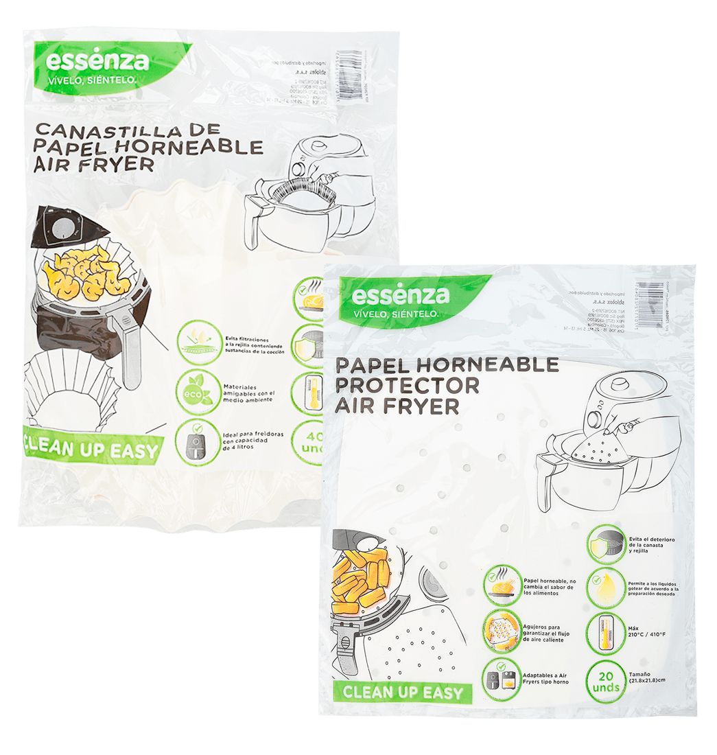 Combo Papel Para Air Fryer Canastiilla Mas Perforado - Essenza