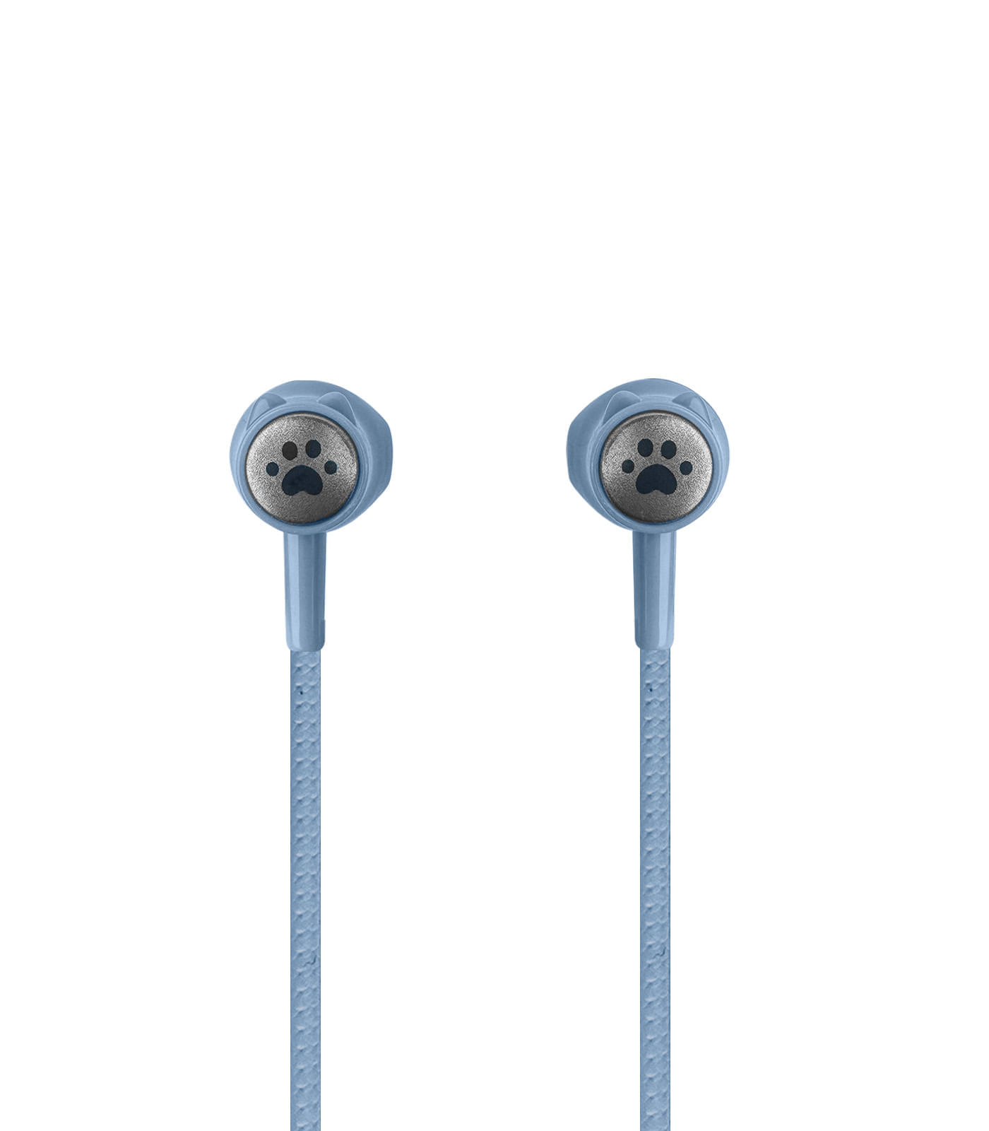 Manos Libres Auriculares Diseño Gato Color Gris